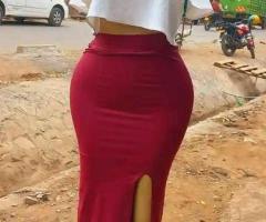 High - Waisted Bodycon Skirt – in Brown & Red