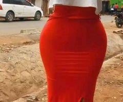 Bold Red Fitted Midi Skirt - Chic and Eye-Catching