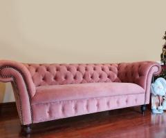 Pink Sofa Set Used (3-Seater + 1 Single)